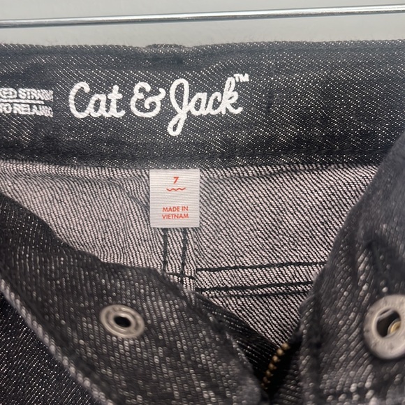 Boys Cat & Jack relaxed straight jean black NWT size 7 - Picture 4 of 4